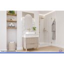 Ver imagem 5 de Espelheira Banheiro Decorativo Gales Orgânico Platina MGM