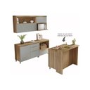 Ver imagem 6 de Cozinha Modulada Completa Marquesa 6 Peças (2aéreos+3balcões+1ilha) C6p02 Nature/verde - Nesher