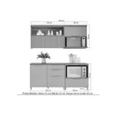 Ver mais imagens de Cozinha Modulada Completa Marquesa 6 Peças (2aéreos+3balcões+1ilha) C6p02 Nature/verde - Nesher