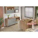 Ver imagem 1 de Cozinha Modulada Completa Marquesa 6 Peças (2aéreos+3balcões+1ilha) C6p02 Nature/verde - Nesher