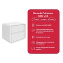 Ver imagem 7 de Mesa de Cabeceira Easy Like 2 Gavetas MDF-MDP Moderno Branco Móveis Lopas