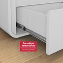 Ver imagem 2 de Mesa de Cabeceira Easy Like 2 Gavetas MDF-MDP Moderno Branco Móveis Lopas