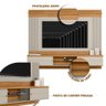 Painel Ripado Para Tv 75 Polegadas Barcelona Nature Off White Linea Brasil - 3
