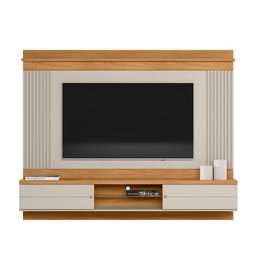 Painel Ripado Para Tv 75 Polegadas Barcelona Nature Off White Linea Brasil - 2