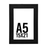 Porta-retrato A5 15x21 com acetato-1 Peça:PRETO - 1