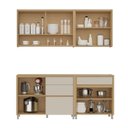 Ver mais imagens de Cozinha 4 Peças Condessa 7 Portas 100% MDF Bege/Carvalho Greige