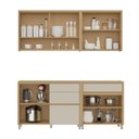 Ver mais imagens de Cozinha 4 Peças Condessa 7 Portas 100% MDF Bege/Carvalho Greige