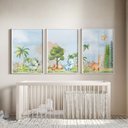 Ver imagem 3 de Kit 3 Quadros Decorativos Infantil - Dino Explorador NO2 - 30x40 - Moldura Madeira