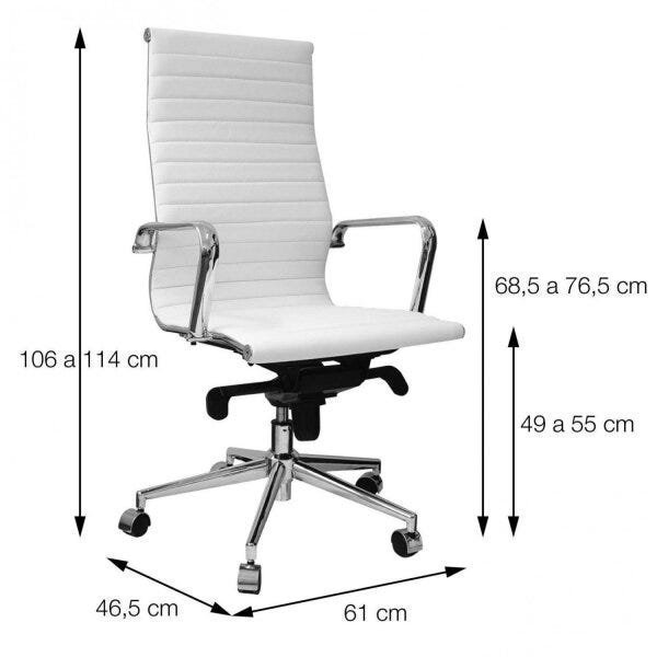 Cadeira para Escritório Presidente Esteirinha com Relax Corino 3301 Or Design - 5
