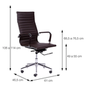 Ver imagem 5 de Cadeira Escritório Presidente Esteirinha Rodízio Relax Corino 3301