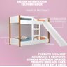 Beliche Flora Infantil com Escorregador e 2 Colchões Infantil Probel 1,50 Cor Branco com Nature - 4