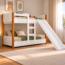 Ver imagem 7 de Beliche Flora Infantil com Escorregador e 2 Colchões Infantil 1,50 Cor Branco com Nature