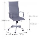 Ver imagem 5 de Cadeira Escritório Presidente Esteirinha Rodízio Relax Corino 3301