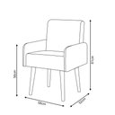 Ver imagem 4 de Kit 2 Poltrona Rebeca Estofada Design Moderno para Sala e Living Madeira Maciça Veludo Cinza