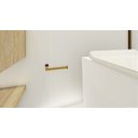 Ver imagem 2 de Kit de Acessórios para Banheiro com 4 Peças em Aço Inox Dourado Linha Tessália com Toalheiro Duplo