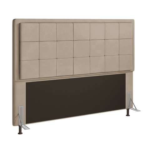 Cabeceira Onix Para Cama Box Queen 160 cm Suede Grafite - D’Rossi