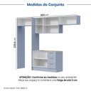 Ver imagem 6 de Cozinha Planejada 5 Peças 3 Aéreo 1 Balcão sem Tampo 1 Kit Lateral Marselha CabeCasa MadeiraOriginals Azul/Sereno