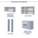 Ver imagem 7 de Cozinha Planejada 5 Peças 3 Aéreo 1 Balcão sem Tampo 1 Kit Lateral Marselha CabeCasa MadeiraOriginals Azul/Sereno