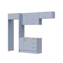 Ver imagem 4 de Cozinha Completa Planejada 100% MDF 4 Peças sem Tampo CabeCasa MadeiraOriginals Azul Marselha