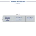 Ver imagem 5 de Cozinha Planejada 5 Peças 3 Aéreo 1 Balcão sem Tampo 1 Kit Lateral Marselha CabeCasa MadeiraOriginals Azul/Sereno