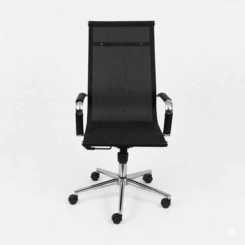 Cadeira Escritorio Presidente Esteirinha Tela Mesh 3303 Preto