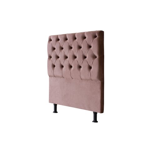 Cabeceira de Cama Box Solteiro 88 Cm Versalite Suede Veludo Nude Rosê