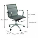 Ver imagem 5 de Cadeira Escritorio Diretor Esteirinha Tela Mesh 3303 Branco