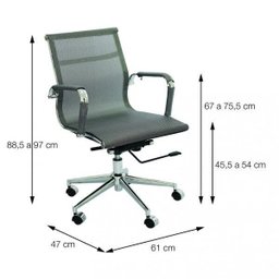 Cadeira Escritorio Diretor Esteirinha Tela Mesh 3303 - 5