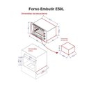 Ver imagem 2 de Forno Elétrico de Embutir Fogatti 50l Preto - Grill E50