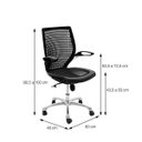 Ver imagem 4 de Cadeira Escritório Diretor em Nylon e Tela Office com Braço e Relax 3313