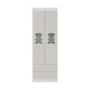 Ver imagem 7 de Guarda-roupa Infantil 62cm 2 Portas com Vidro e 2 Gavetas Teddy Multimóveis Mp4486 Branco/off White