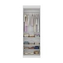 Ver imagem 5 de Guarda-roupa Infantil 62cm 2 Portas com Vidro e 2 Gavetas Teddy Multimóveis Mp4486 Branco/off White