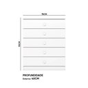 Ver imagem 4 de Cômoda Quarto Infantil 75cm 5 Gavetas Teddy H02 - D'Rossi