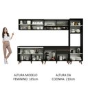 Ver imagem 6 de Armário de Cozinha Completa 300cm Preto Reims Madesa 02
