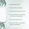 Kit com 4 Taças de Vidro Transparente com Base Verde 540ml - 3