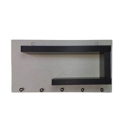 Porta Chaves Organizador com Prateleiras Clássico de Parede - Brancopreto