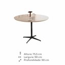 Ver imagem 3 de Mesa de Jantar Sofia Off White com Pés em Metal Preto