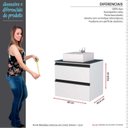 Ver imagem 4 de Gabinete Para Banheiro Gaia 60 Com Cuba Cubo Cozimax Branco