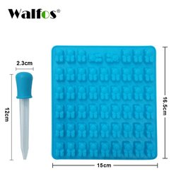 Bandeja de Silicone Walfos, Molde de Urso em Forma de Goma Urso para Doces e Gelatina, Colorido - 6