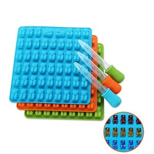 Bandeja de Silicone Walfos, Molde de Urso em Forma de Goma Urso para Doces e Gelatina, Colorido