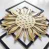Quadro Decorativo Girassol Vazado em MDF 60X40cm - Quadro Floral para Sala Up Art Personalizados - 3