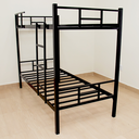 Ver imagem 3 de Cama Beliche Solteiro Aço com Escada e Grade de Proteção Reforçada