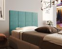 Ver imagem 2 de Kit 2 Paineis Cama Box Solene 0,90 Tecido Suede Cor Azul