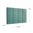 Ver imagem 1 de Kit 2 Paineis Cama Box Solene 0,90 Tecido Suede Cor Azul