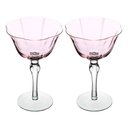 Ver imagem 1 de Conjunto 02 Taças para Drink Coupe de Vidro 300ml Rosa Wolff