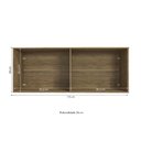 Ver imagem 2 de Aéreo Maleiro Baixo de 4 Portas 175cm Linha Modulado Adapt N543 Kappesberg - Nogueira/branco