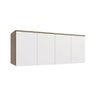 Aéreo Maleiro Baixo de 4 Portas 175cm Linha Modulado Adapt N543 Kappesberg - Nogueira/branco - 1