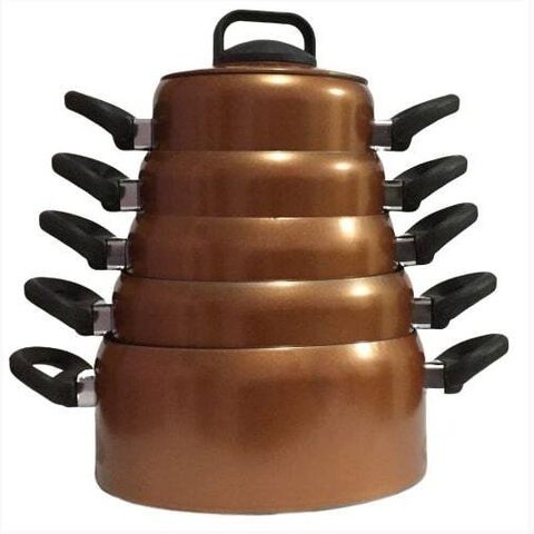 Conjunto 5 Panelas de Alumínio