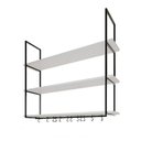 Ver imagem 2 de NICHO DE TETO PARA COZINHA 95 CM PRETO COM PRATELEIRA BRANCA