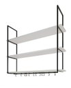 Ver imagem 2 de NICHO DE TETO PARA COZINHA 95 CM PRETO COM PRATELEIRA BRANCA
